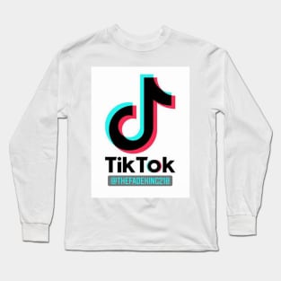 TheFadeKing 210 TikTok Tee (White) Long Sleeve T-Shirt